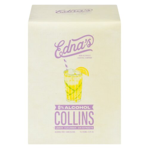 Ednas - Non Alcoholic Cocktail Collins 4 PK