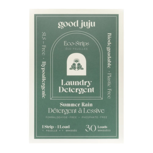 Formulated with plant enzymes for extra cleaning power, our innovative laundry strip is a super-concentrated, easy to use way to effectively & sustainably clean your laundry. Each 36-strip envelope prevents one 1-litre plastic jug from entering the landfill, and results in a 94% reduction in transport-related greenhouse gas emissions, compared to liquid alternatives.