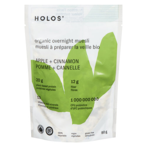 Holos - Overnight Apple & Cinnamon Muesli Organic