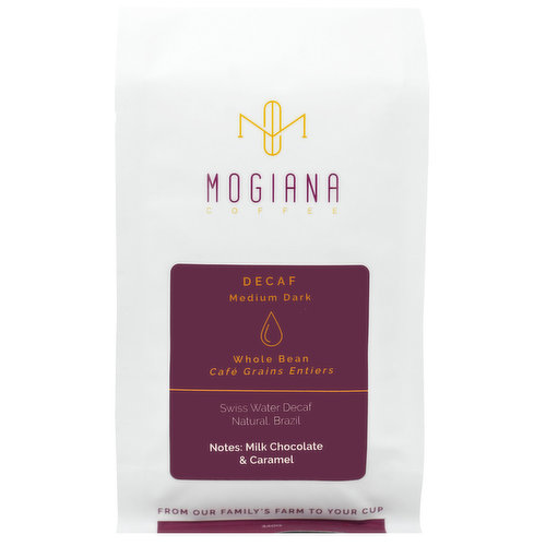 Mogiana Coffee - Swiss Water Decaf Whole Bean Coffee