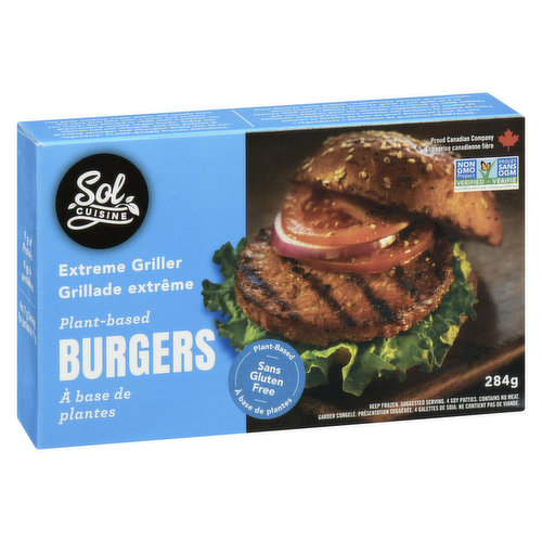 Sol Cuisine - Plant-Based Burgers - Extreme Griller