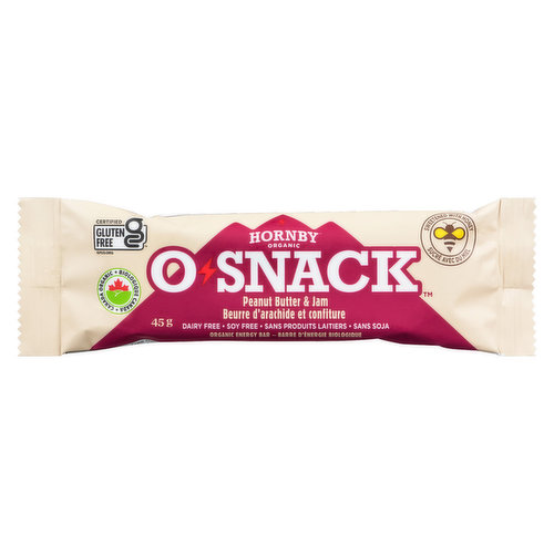 Hornby Organic - O Snack Bar Peanut Butter & Jam