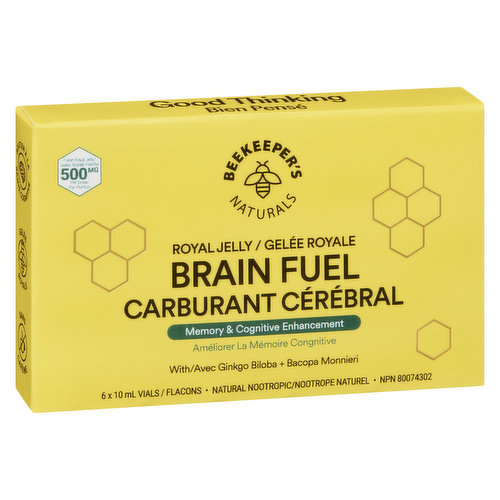 Beekeeper's Naturals - B LXR Brain Fuel Single with Royal Jelly