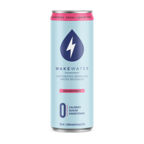 WakeWater - Caffeinated Sparkling Water Grapefruit