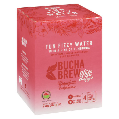 Bucha Brew - Grapefruit Fun Fizzy Water