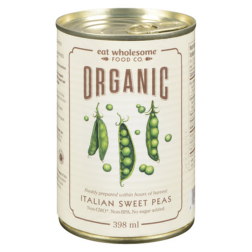 Eat Wholesome - EatWhl Italian Sweet Peas Organic