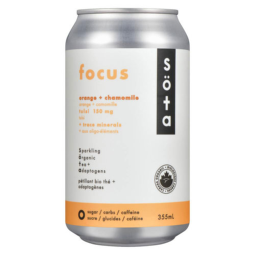 Soda sans sucre bio orange 355ml