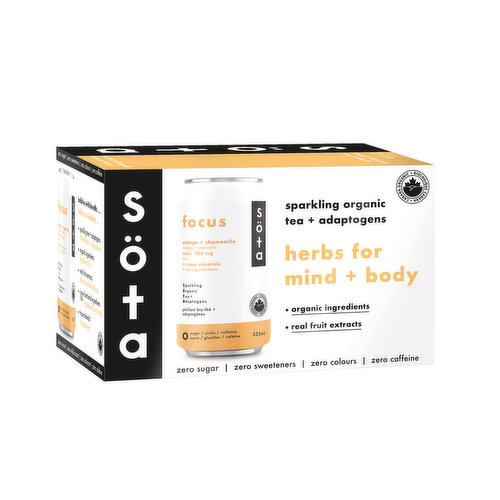 Sota - Sparkling Tea & Adaptogens Focus Organic