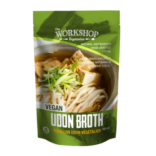 The ultimate UMAMI broth. Our take on the famous classic broth gets even better. It is made GLUTEN FREE with organic tamari shoyu. A traditionally styled all around broth made simply from the flavour profile of konbu. Definitely one of the most versatile soups in our product profile. A fan go-to leaving you wanting more. Couples perfectly with our decadent Udon Noodles.