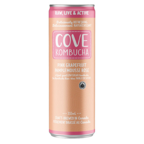 Cove Kombucha - Pink Grapefruit Organic