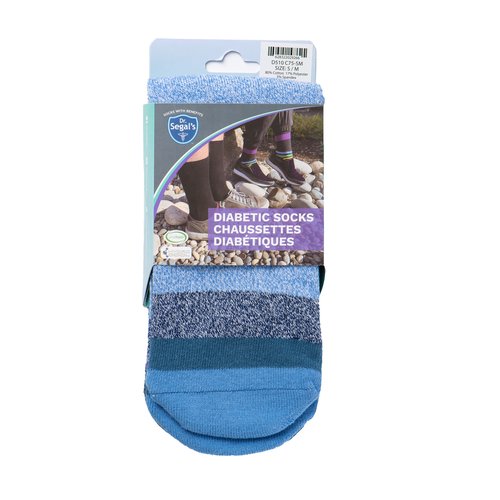 Dr. Segal's - Dusk Blue Strip Diabetic Sock, M/L