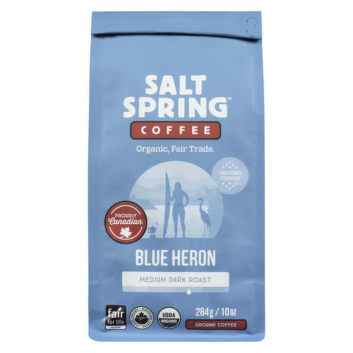 Saltspring Roasting - Ground Coffee Blue Heron