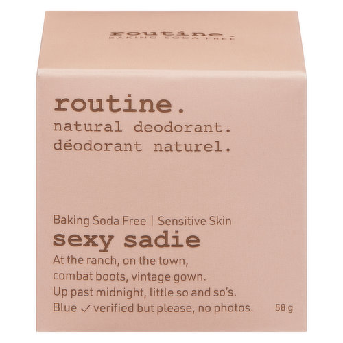 routine. - Natural Deodorant Sexy Sadie