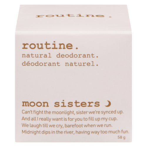 routine. - Natural Deodorant Cream Moon Sisters