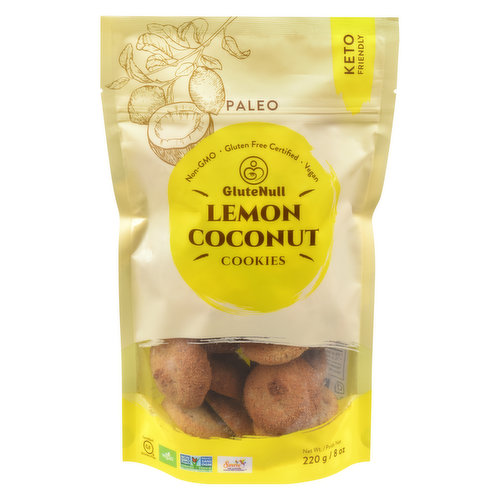 Glutenull - Keto Friendly Lemon Coconut Cookies