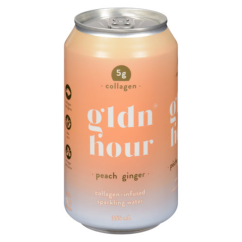 gldn hour - Collagen Sparkling Water Peach Ginger
