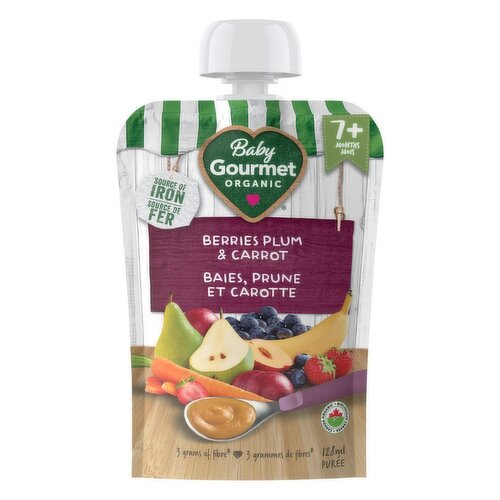 Parent's Choice Organic Apple, Strawberry & Oats Baby Food Purée