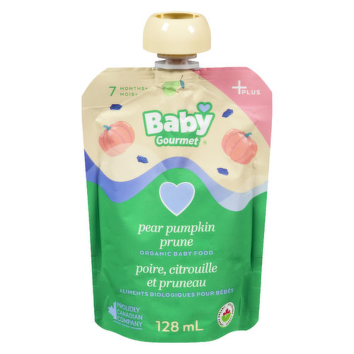 Baby Gourmet - Organic Baby Food - Pear Pumpkin & Prune