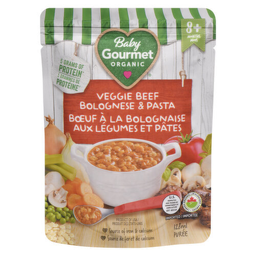 Baby Gourmet - Organic Baby Food - Veggie Beef Bolognese & Pasta