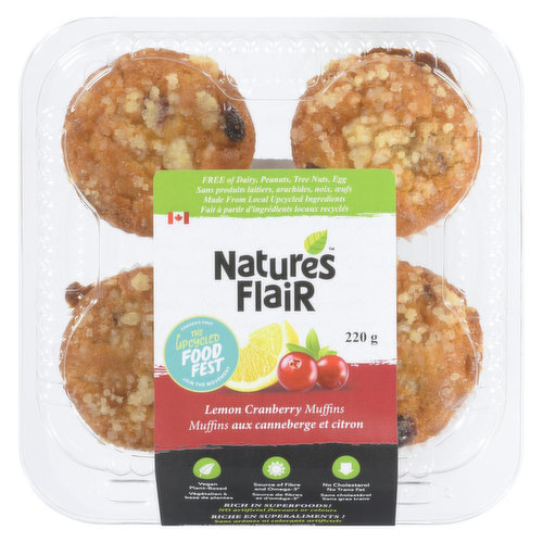 Nature's Flair - Lemon Cranberry Muffins 4 Pack