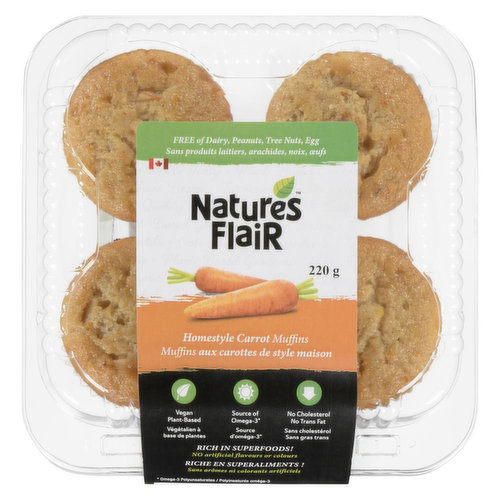 Nature's Flair - Home Style Carrot Muffins 4 Pack