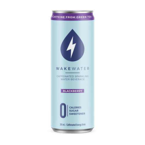 WakeWater - Caffeinated Sparkling Water Blackberry