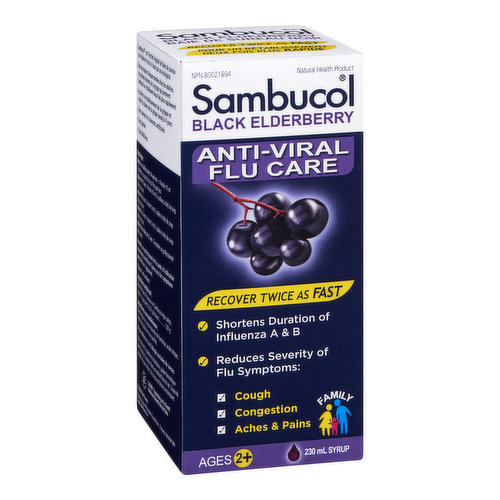 Sambucol - Anti-Viral Flu Care Syrup - Black Elderberry