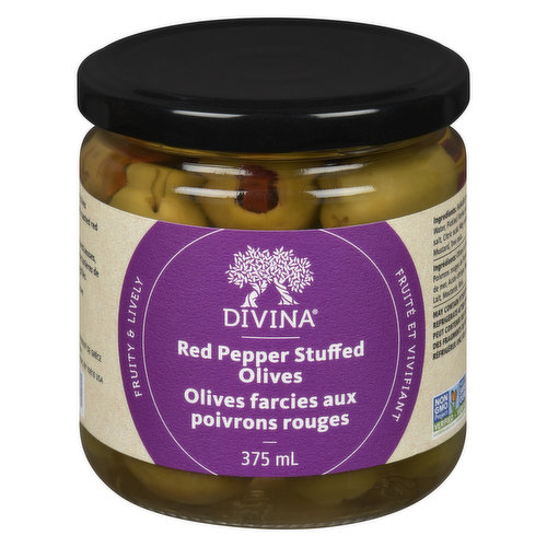 Divina - Red Pepper Stuffed Olives