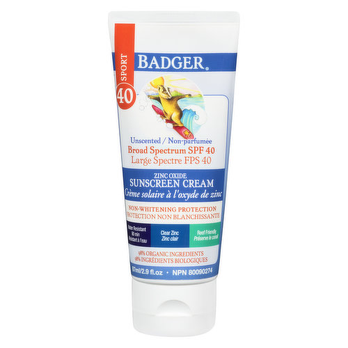Badger - Sport Sunscreen SPF 40