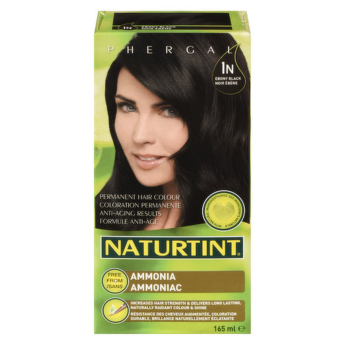 Naturtint - Hair Colour Permanent Ebony Black 1N