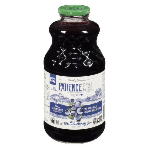 Patience Fruit - Pure Juice Blueberry