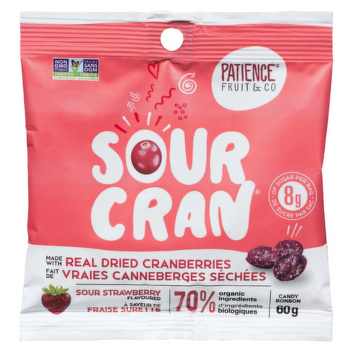 Patience Fruit - Sourcran Sour Strawberry Candy