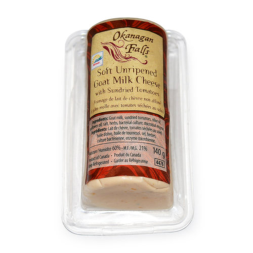 Okanagan Falls Soft Unripened Goat Milk Cheese w/ Sundried Tomato