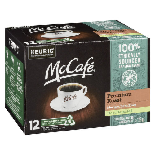 McCafe - Coffee Pods - Premium Roast K-Cup Decaf, Med-Dark