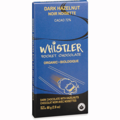 Whistler - Organic Dark Hazelnut Chocolate Bar