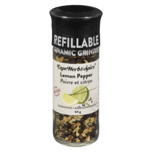 Cape Herb & Spice - Lemon Pepper Seasoning With Grinder