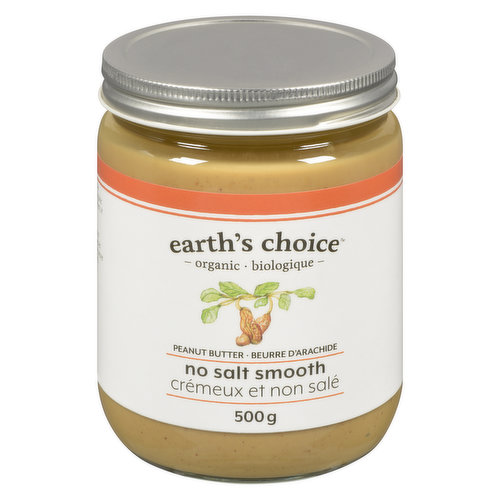 Earth's Choice - Peanut Butter - No Salt Smooth