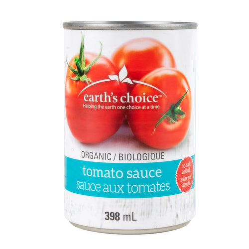 Earths Choice - Tomato Sauce No Salt Added Organic