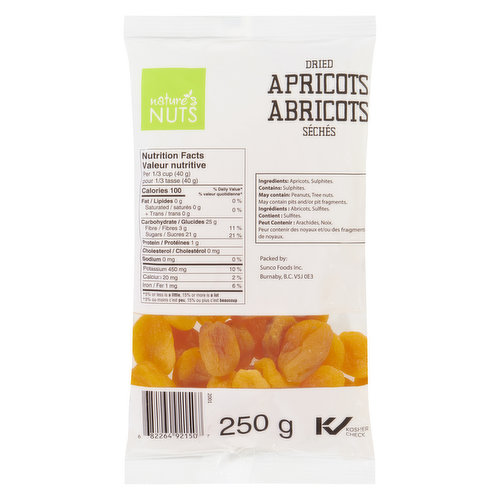Nature's Nuts - Apricots, Whole