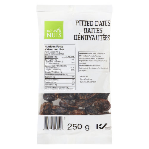 Nature's Nuts - Baking Dates, Pitted