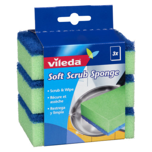 Sponge scrubber 3pcs VILEDA 8001940000213