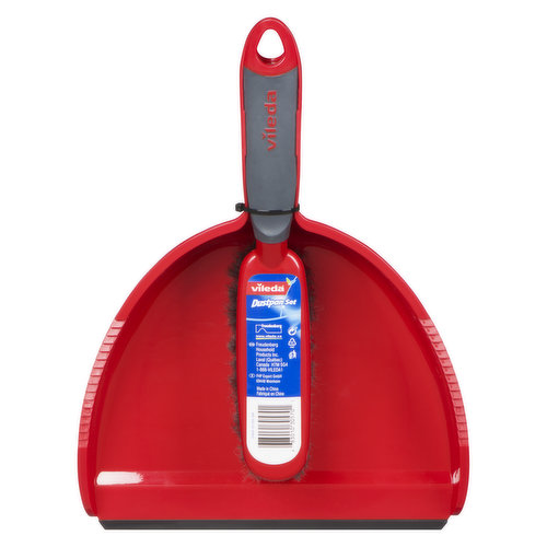 Ergonomic soft grip handle. Arm yourself with a short-handled brush and dustpan sized to perfection for small dirt deposits!