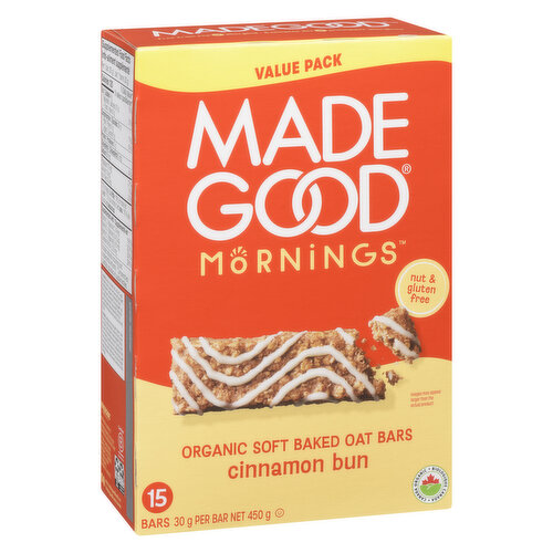 Made Good - Mornings Cinnamon Bun Soft Baked Oat Bars