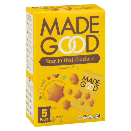 Made Good - Cheddar Star Puffed Crackers