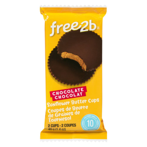 Free2b - Sunflower Butter Cups, Chocolate