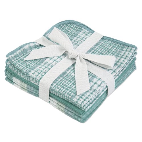 8Pack Home & Sports Dish Towels Set, Cotton Waffle Weave Kitchen Towels, Super Absorbent Kitchen Hand Dish Cloths for Drying and Cleaning - Coffee