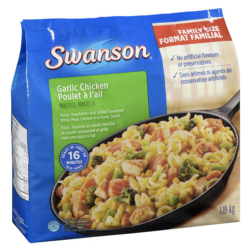 Swanson - Garlic Chicken Skillet Family Size Frozen Meal - Save-On-Foods