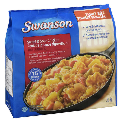 Swanson - Sweet & Sour Chicken Family Size Frozen Meal