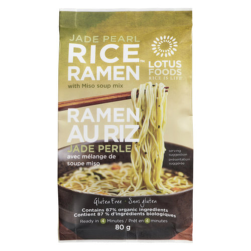 Lotus Foods - Jade Pearl Rice Ramen With Miso Soup Mix