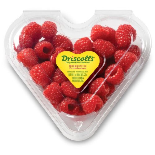 Driscolls - Raspberries - Heart Shaped Clamshell